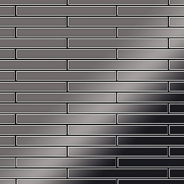 ALLOY Mosaik Fliese Massiv Metall Titan Hochglanz Dunkelgrau 1,6mm Avenue-t günstig online kaufen