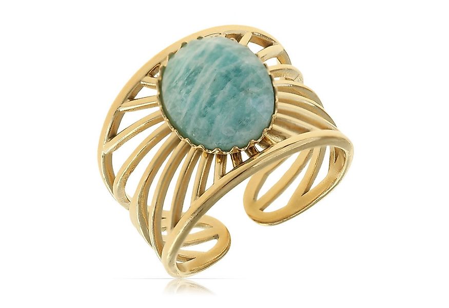 Made by Nami Fingerring Gold Damen mit Edelstein aus Chirurgischem Edelstah günstig online kaufen