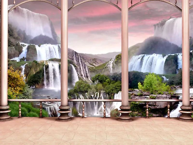 Papermoon Fototapete »Waterfall Design« günstig online kaufen