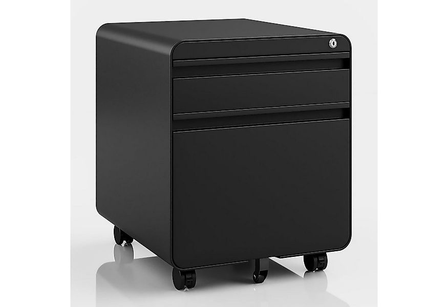 Dripex Aktenschrank Metall Rollcontainer Stahl Büroschrank mit 2/3 Schublad günstig online kaufen