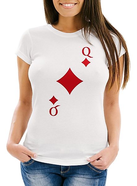 MoonWorks Print-Shirt Damen T-Shirt Kartenspiel Kostüm günstig online kaufen