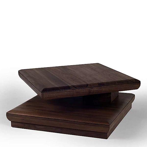 Sofatisch aus Nussbaum Massivholz schwenkbarer Tischplatte günstig online kaufen