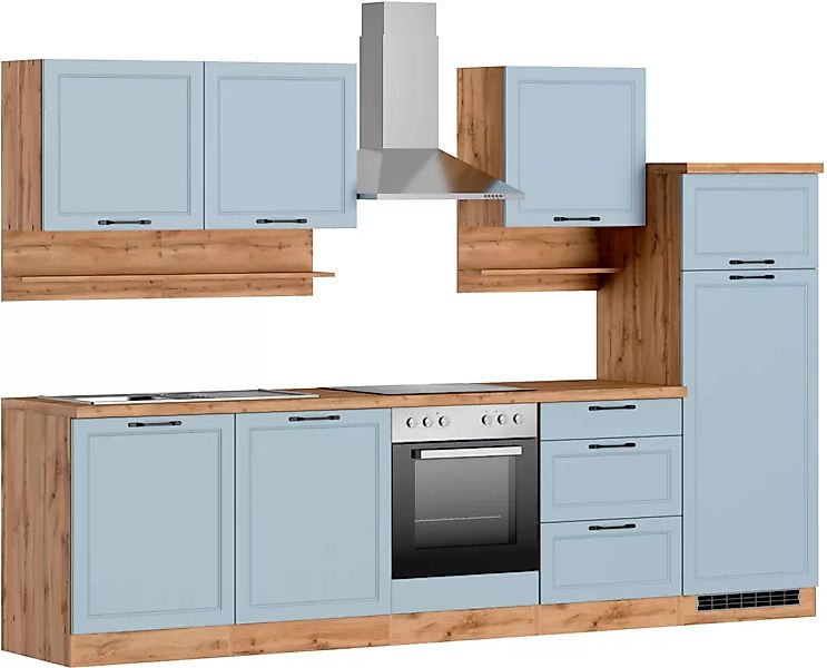 Kochstation Küche "KS-Lana", 300 cm breit, wahlweise mit oder ohne E-Geräte günstig online kaufen