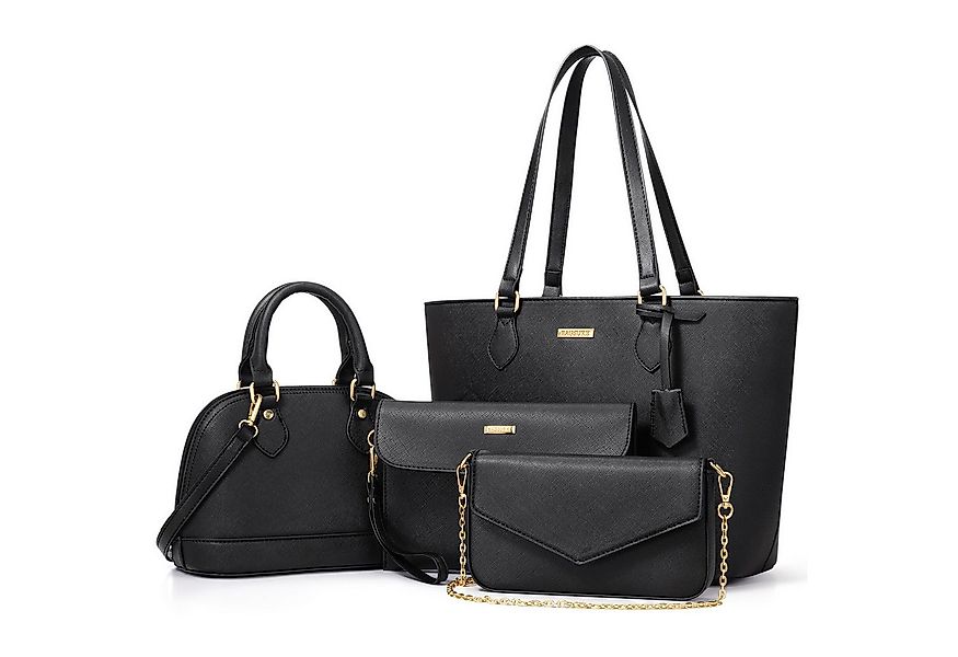 HAUSS SPOLE Henkeltasche 4 tlg Umhängetasche Schultertasche mit Reißverschl günstig online kaufen