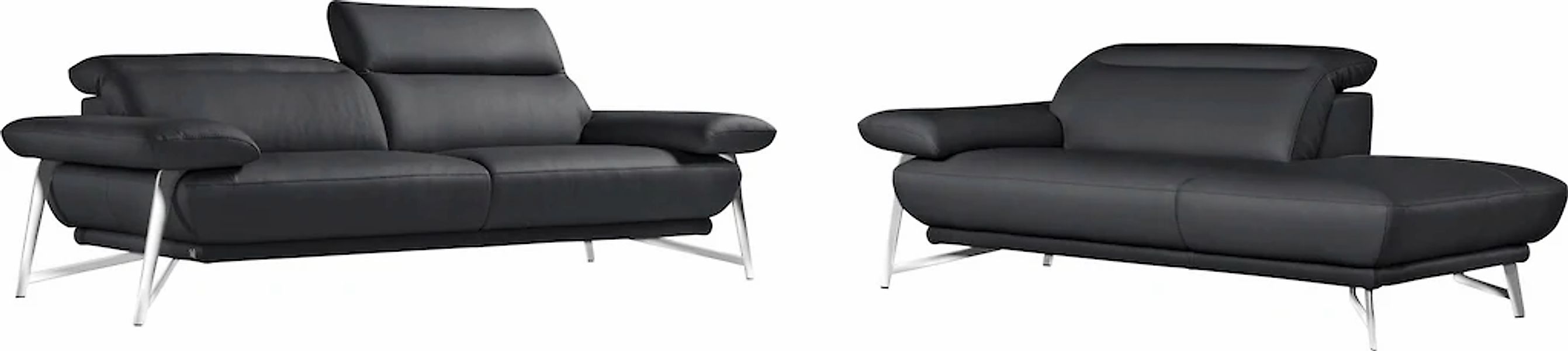 Egoitaliano Sofa "Anais, erstklassiger Sitzkomfort, Fußfarbe chrom" Set, Ko günstig online kaufen