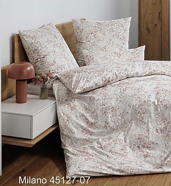 Janine Janine Mako-Satin Bettwäsche MILANO 45127 sand taupe Größe:  155x200 günstig online kaufen