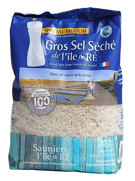 Sauniers Ile de Ré Meersalz für Salzmühlen Grob Getrocknet Gros Sel Séché 5 günstig online kaufen