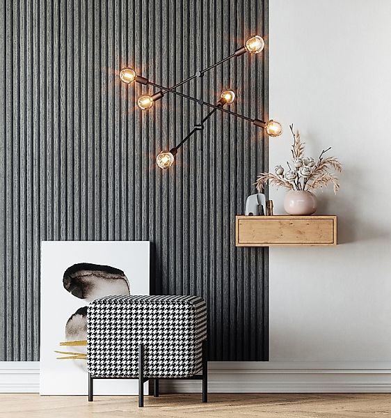 Newroom Vliestapete, Anthrazit Tapete Skandi Holz günstig online kaufen