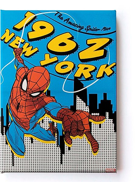 MARVEL Leinwandbild "Leinwandbild Spiderman New York 50x70xm", (Packung, 1 günstig online kaufen