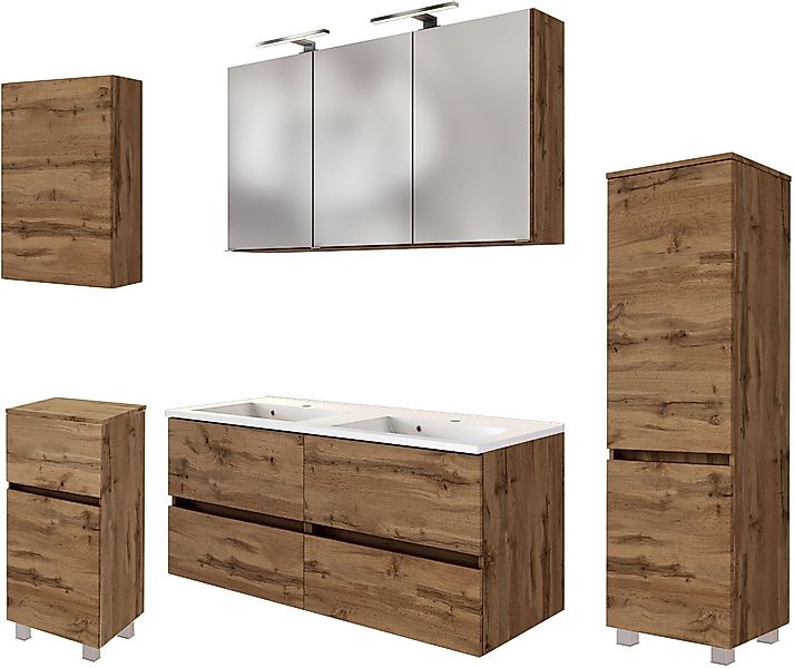 welltime Badmöbel-Set "Welltime Möbel Baabe Waschtisch-Set 3tlg. oder 5tlg. günstig online kaufen