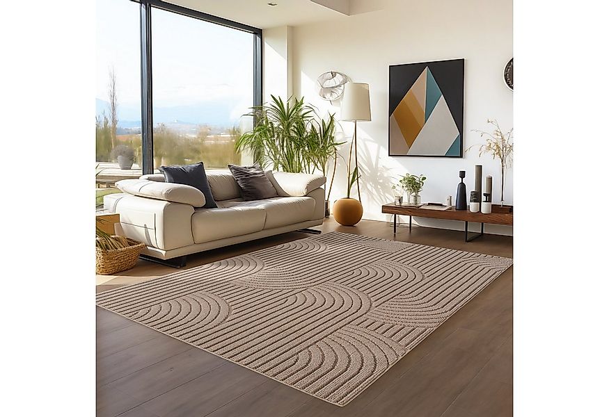 Teppium Teppich Skandinavischer Boho-Teppich mit Schlingenmuster, Rechtecki günstig online kaufen