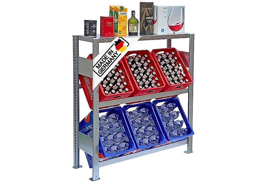 Lagerknecht Standregal Getränkekistenregal made in Germany 2 Ebenen für 6 K günstig online kaufen