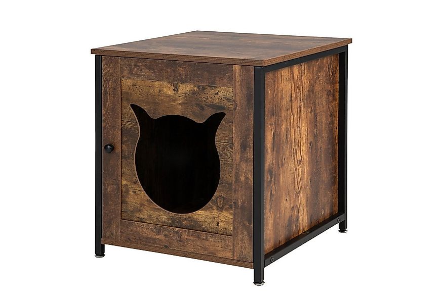 KOMFOTTEU Tierhaus Katzenschrank, mit Einzeltür, 50×53×55cm, Braun günstig online kaufen