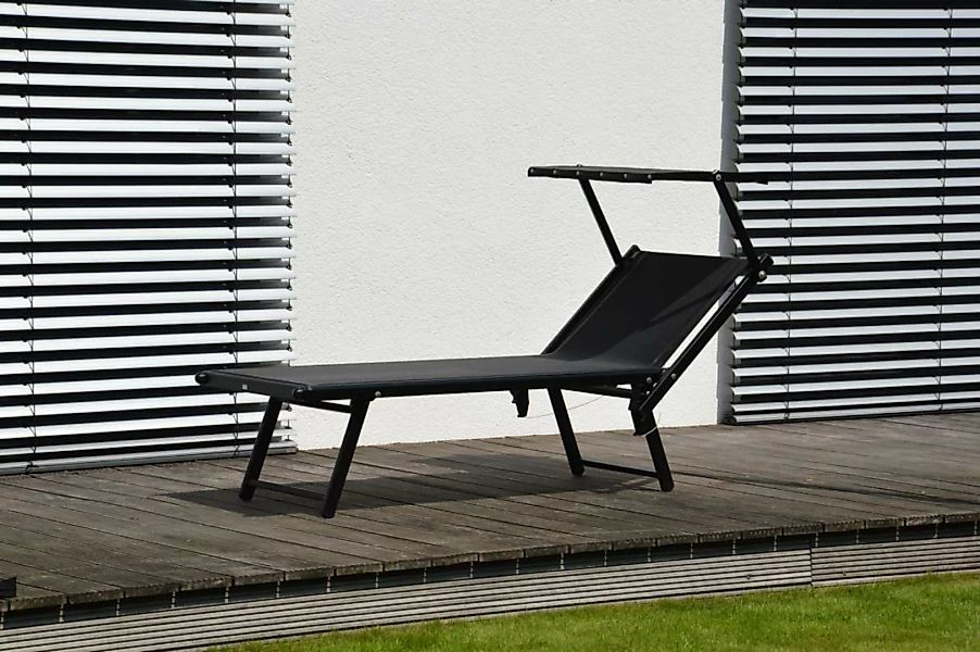 Sonnenliege Rimini Classic, schwarz/schwarz günstig online kaufen