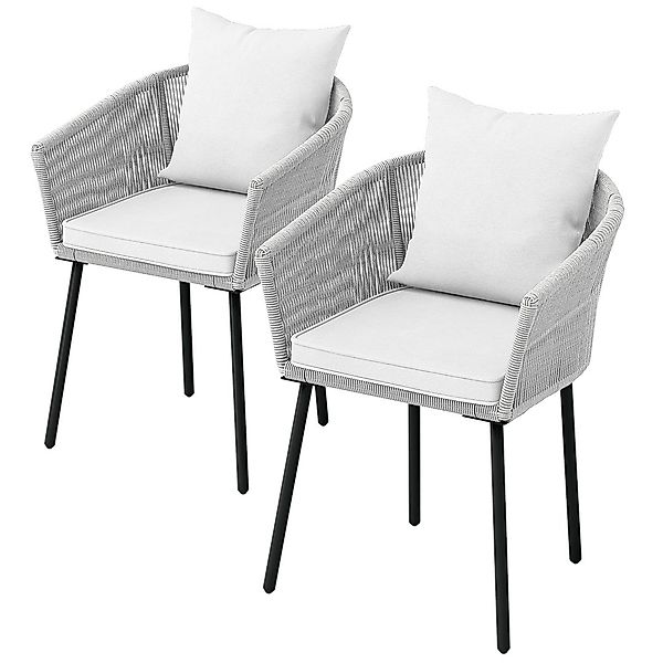 STEELSØN Gartenstuhl Nair (2 Stück), Polyrattan-Seil günstig online kaufen