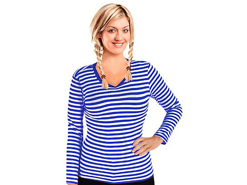 Bock-op-Kölle T-Shirt Bock op Kölle Ringelshirt Langarm tailiert V-Neck 95% günstig online kaufen