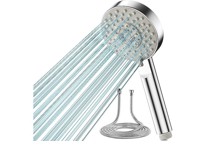 LuxusKollektion Handbrause Duschkopf Wassersparend mit Schlauch 2M 5 Strahl günstig online kaufen