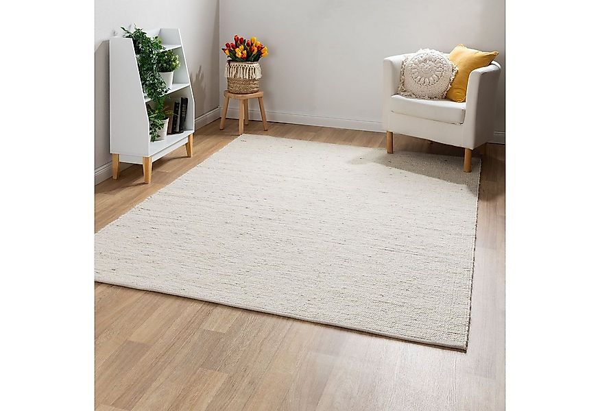 Steffensmeier Wollteppich Landshut exklusiv mit Fusselstopp, Rechteckig günstig online kaufen