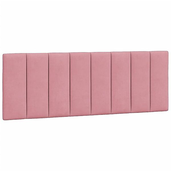 vidaXL Bett, Kopfteil-Kissen Rosa 140 cm Samt günstig online kaufen