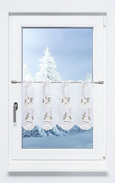Plauener Spitze® Scheibengardine Glockenklang (1 St), halbtransparent, HxB günstig online kaufen