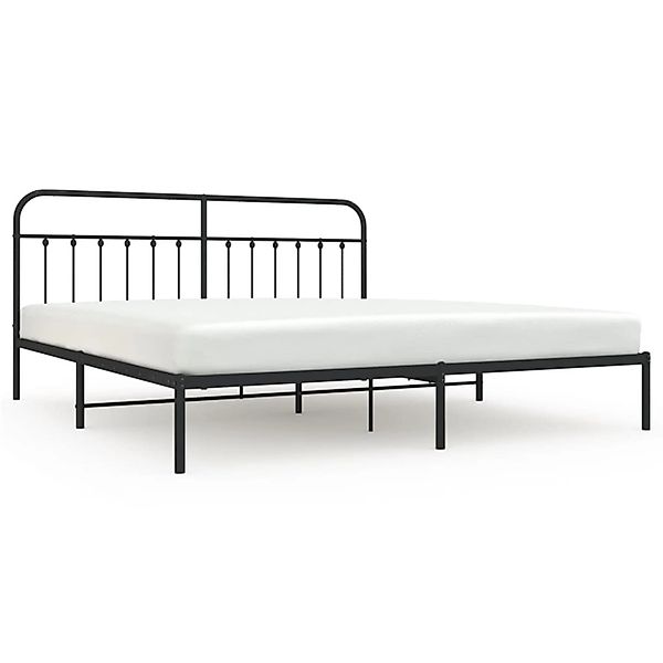 vidaXL Bettgestell mit Kopfteil Metall Schwarz 193x203 cm Modell 41796556 günstig online kaufen