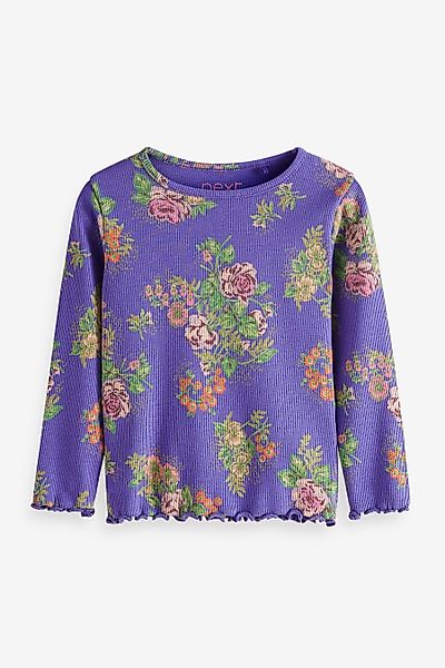 Next Langarmshirt Langärmeliges Feinripp-Shirt (1-tlg) günstig online kaufen