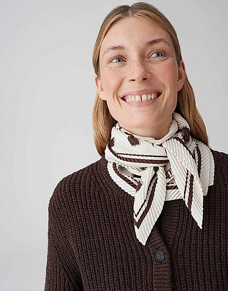 OPUS Halstuch Satintuch mit Plisseefalten, Quadratisches Tuch mit floralem günstig online kaufen