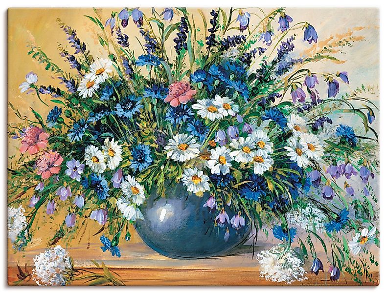Artland Wandbild »Vase mit Kornblumen« 1 Stk. tlg. als Leinwandbild, Poster günstig online kaufen