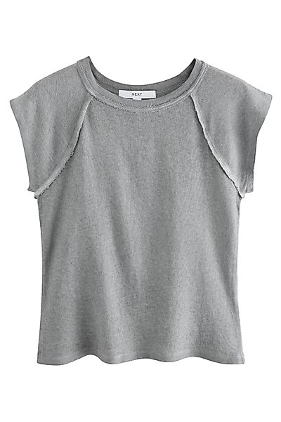 Next Shirttop Gewaschenes T-Shirt mit offenen günstig online kaufen