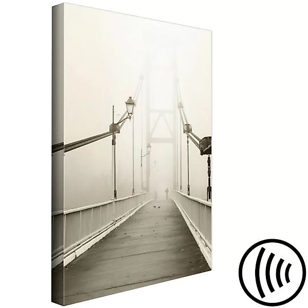 Leinwandbild Bridge in the Fog (1 Part) Vertical XXL günstig online kaufen