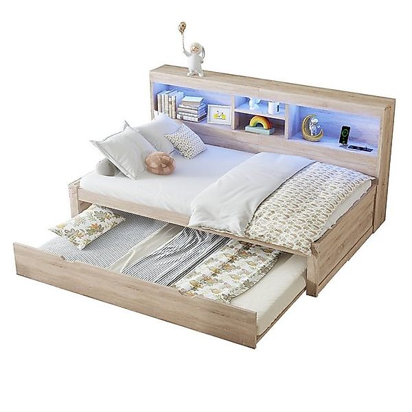 REDOM Kinderbett Schlafsofa Daybett (mit Ambientebeleuchtung & USB-Anschlus günstig online kaufen