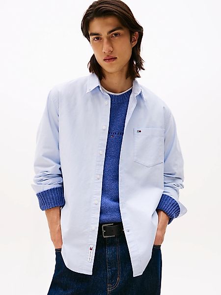 Tommy Jeans Langarmhemd "TJM OXFORD" relaxed fit, Button-down-Kragen günstig online kaufen