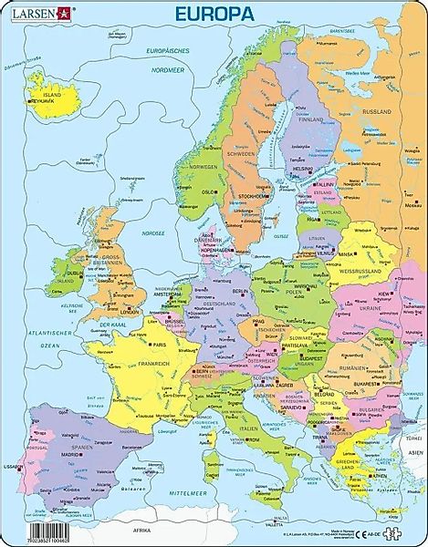 Media Verlag Puzzle Europa (politisch) (Kinderpuzzle), günstig online kaufen