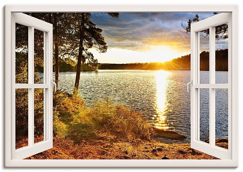 Artland Wandbild "Sonnenuntergang im Algonquin Park", Fensterblick, (1 St.) günstig online kaufen