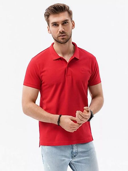 OMBRE Poloshirt Ombre Poloshirt aus Piqué-Strick für Herren - rot V22 S1374 günstig online kaufen