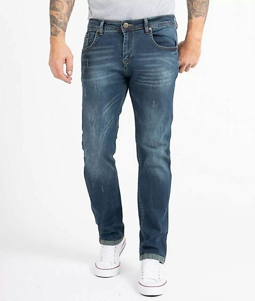 Indumentum Regular-fit-Jeans Herren Jeans Stonewashed Blau IR-504 günstig online kaufen