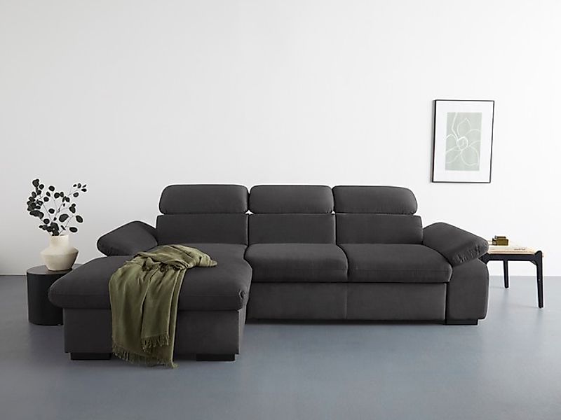 COTTA Ecksofa »Lola L-Form mit Kopfteilfunktion & Hocker«, (Set, mit Hocker günstig online kaufen