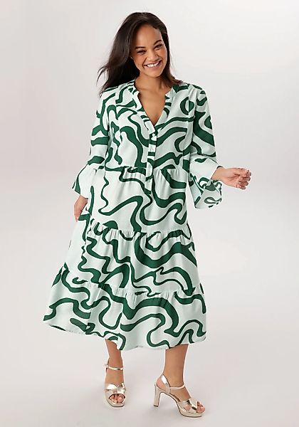 Aniston PLUS Midikleid mit Volant - NEUE KOLLEKTION günstig online kaufen
