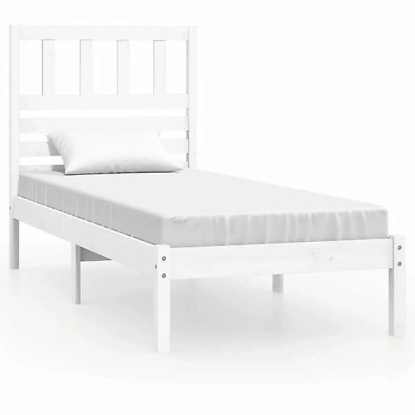 vidaXL Bett Massivholzbett Weiß 90x190 cm Kiefer günstig online kaufen