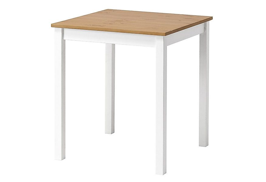 hagge home Esstisch, Küchentisch klein Kiefernholz massiv 68 x 68 x 75 cm W günstig online kaufen