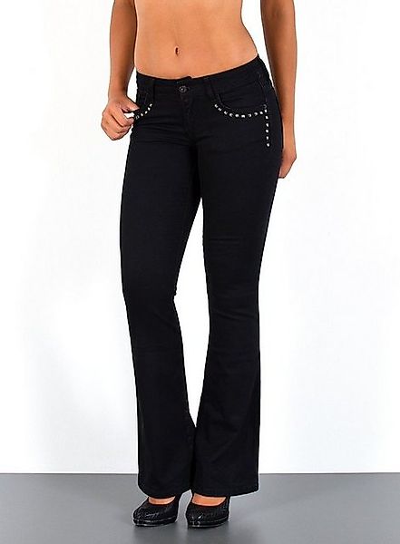 ESRA Bootcut-Jeans Schlaghose Damen Bootcut Jeans günstig online kaufen