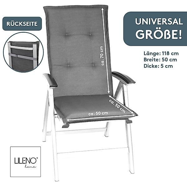 LILENO HOME Hochlehnerauflage Gartenstuhl Auflage, bequeme günstig online kaufen