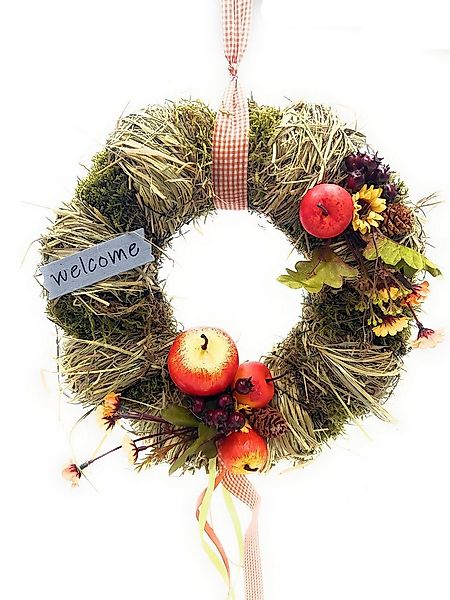 Small-Preis Dekokranz Türkranz Wandkranz rund Natur ø 28 cm - Herbst - Will günstig online kaufen