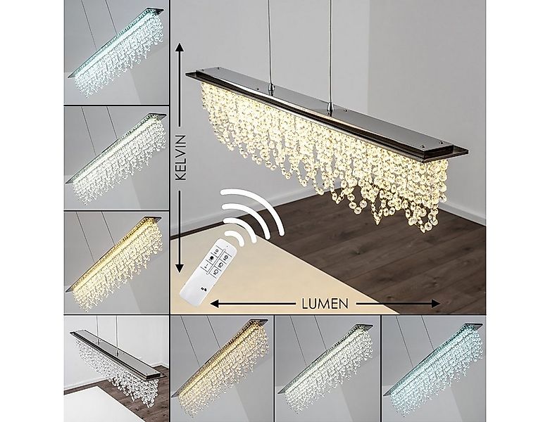 hofstein Pendelleuchte Hänge Lampe Kristall Flur Pendel Ess Zimmer Leuchte günstig online kaufen