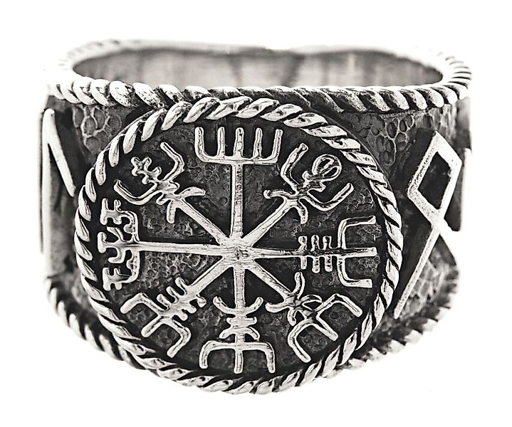 Kiss of Leather Silberring Ring Wikingerkompass günstig online kaufen
