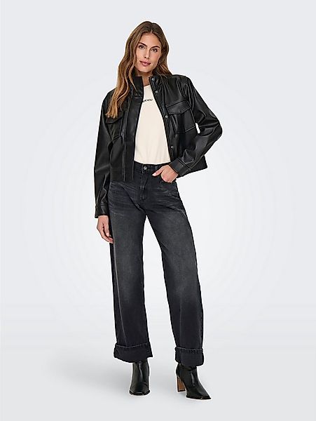 ONLY Weite Jeans ONLELLA MW WIDE FOLD UP TAI523 DNM mittlere Taille, weite günstig online kaufen