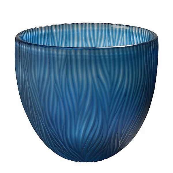 home24 Sompex Vase Dinah I Blau Glas Ø 22 cm illuminantsType günstig online kaufen