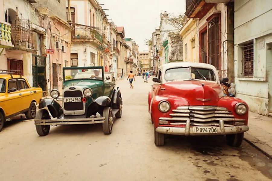 Papermoon Fototapete »Oldtimer in Straße« günstig online kaufen