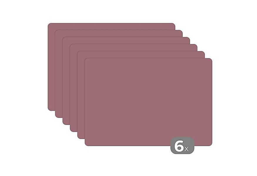 MuchoWow Platzset Rosa - Farben - Innenraum - Einfarbig - Farbe, (6-St), Pl günstig online kaufen