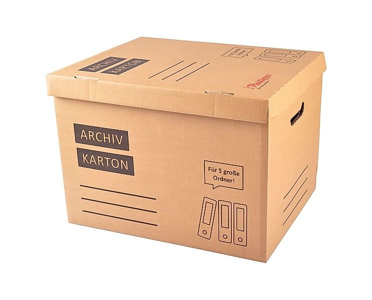 BURI Aufbewahrungsbox Archivkarton für 5 Aktenordner Umzugskarton Aktenkart günstig online kaufen